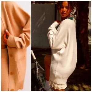 Nwot LUNE ACTIVE Olly Camel Alo Style Oversized Varsity Blazer S